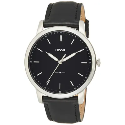 Fossil Minimalist Quartz Black Dial Men's Watch