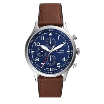 Fossil  Pilot Chronograph Brown Leather Watch