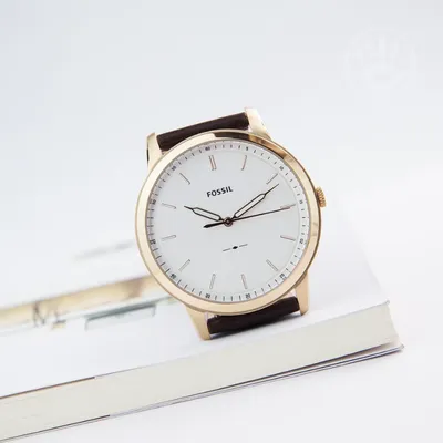 Fossil Men's The Minimalist Gold Leather Quartz Watch