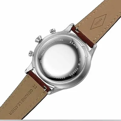 Fossil Retro Pilot Chronograph Brown Leather Strap Watch