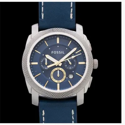 Fossil Machine Quartz Chronograph Blue Dial Men's Watch