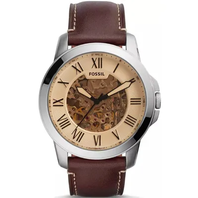 Fossil Grant Skeleton Dial Men's Mechanical Watch
