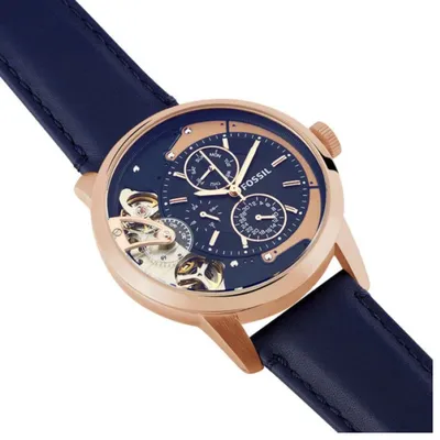 Fossil Townsman Multifunction Navy Leather Men's Watch