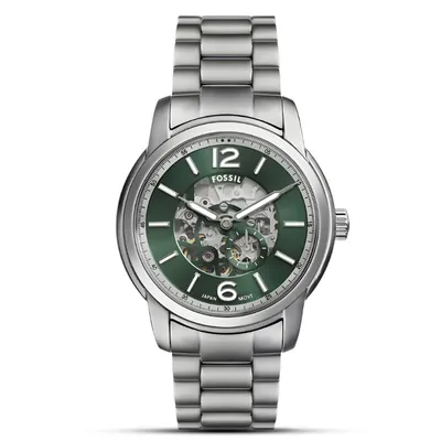 Fossil Men's Heritage Automatic Silver Stainless Steel Watch