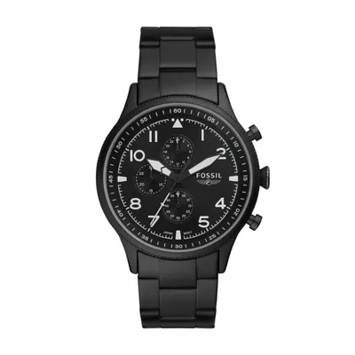 Fossil Pilot Black Dial Men's Chronograph Watch