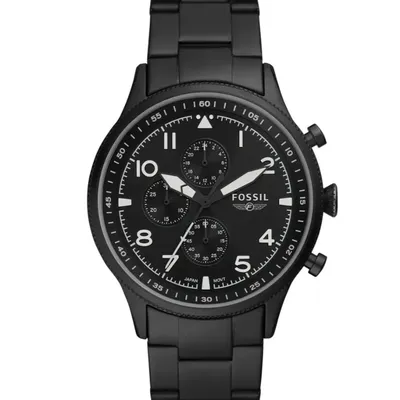 Fossil Pilot Black Dial Men's Chronograph Watch