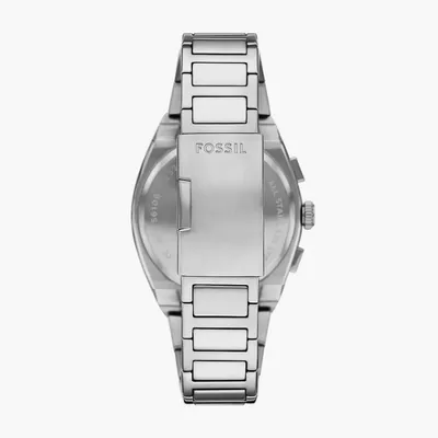 Fossil Men Everett Silver Quartz Stainless Steel Blue Dial Analog Watch