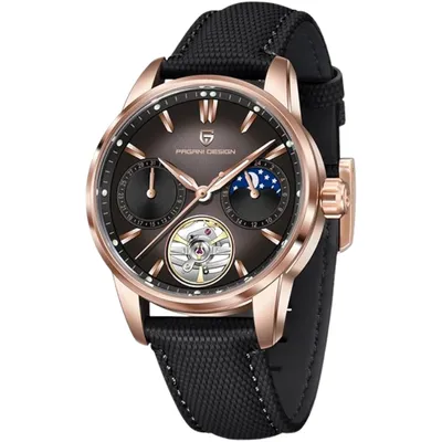 Pagani Design Tourbillon Moon phase Brown Dial Men's