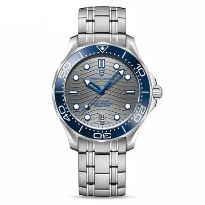 Pagani Design Seamaster White with blue accents Dial Men's Watch