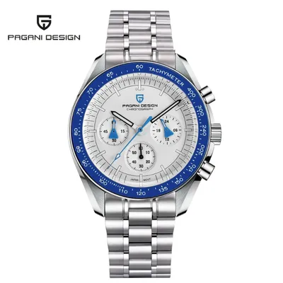 Pagani Design PD-1701 Chronograph – Blue Bezel White Dial
