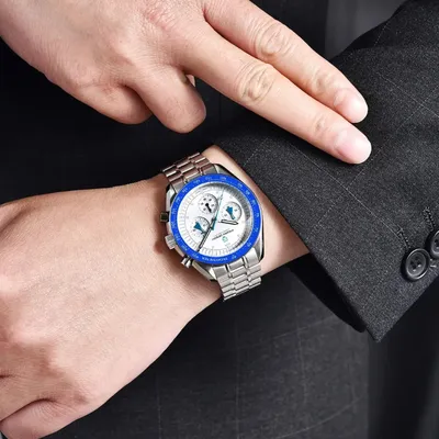 Pagani Design PD-1701 Chronograph – Blue Bezel White Dial