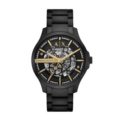 Armani Exchange Men Analogue Black Band Black Quartz Stainless Steel Watch