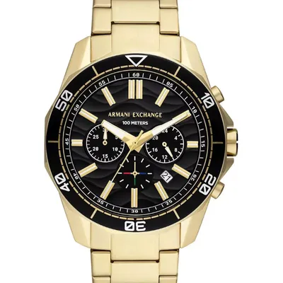 Armani Exchange Stainless Steel Analog Black Dial Men Watch