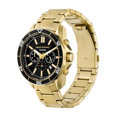 Armani Exchange Stainless Steel Analog Black Dial Men Watch