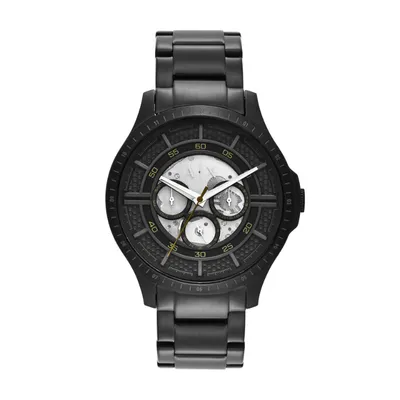 Armani Exchange Analog Black Dial Men's Stainless Steel Watch