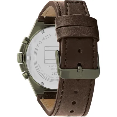 Tommy Hilfiger Men's Multi Dial Quartz Watch with Leather Strap