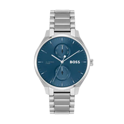BOSS Tyler Qtz Multifunction Blue Sunray Round Dial Men's Watch