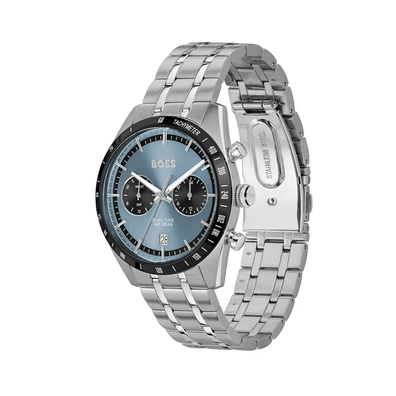 Tourmaster Men Quartz Blue Dial Multi-Function Stainless Steel Watch