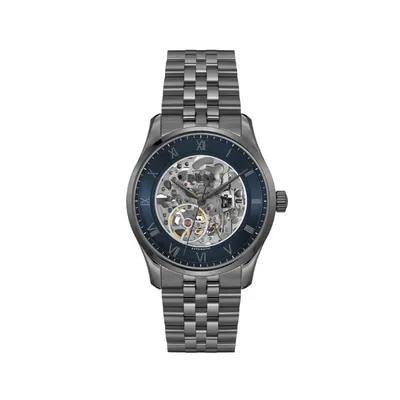 BOSS Principle Skeleton Mech-Automatic Blue Round Dial Men's Watch