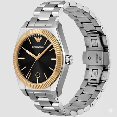 Emporio Armani Men's Three-Hand Date Stainless Steel Watch