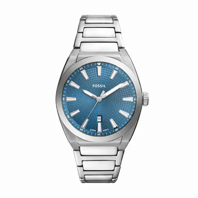 Fossil Everett Analogue Silver Quartz Stainless Steel Watch For Men