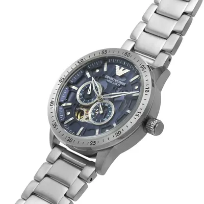 Emporio Armani Men’s Automatic Blue Dial Mario Watch 
