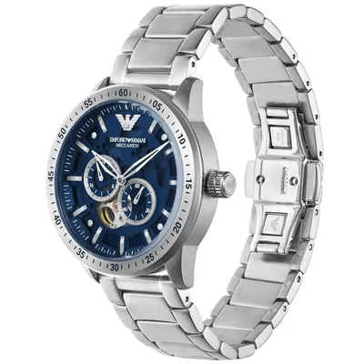 Emporio Armani Men’s Automatic Blue Dial Mario Watch 