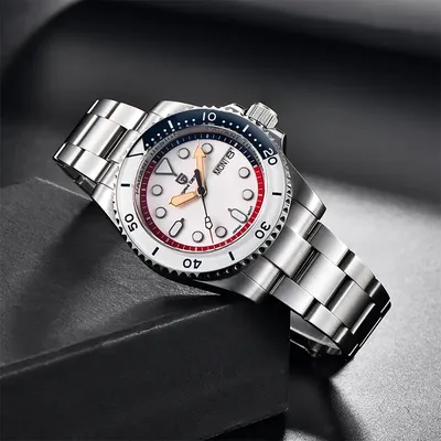 Pagani Design Automatic Day-Date White Dial Men's Watch