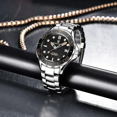 Pagani Design James Bond Seamaster Black Dial Men's Watch