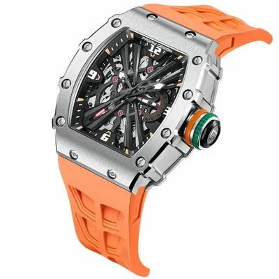 Pagani Design orange Skeleton Dial Casual Men's Watch