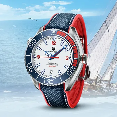  Pagani Design PD-1679 Seamaster Planet Ocean 100M Waterproof Dive Watch Automatic Mechanical Watch
