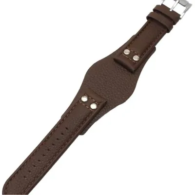 Dioway for Fossil CH2891 Leather Watch Bands 22mm Replacement with Stainless Steel Buckle - Brown 22mm Fossil CH2891 Leather Watch Strap