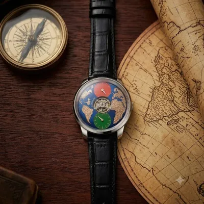HANBORO-1026 World Time Automatic Watch