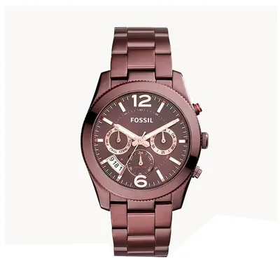 Fossil Perfect Boyfriend Multi-Function Wine Ladies Watch