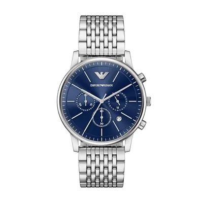 Emporio Armani Silver Quartz Stainless Steel Watch