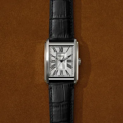 Fossil Men's Analog Quartz Watch with Leather Strap FS6078