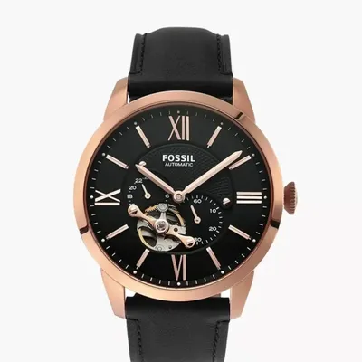 Fossil Townsman Automatic ROSE-GOL Bezel Men's Watch