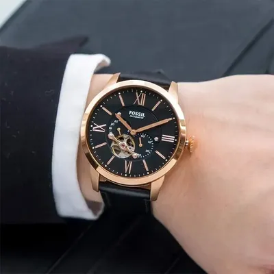 Fossil Townsman Automatic ROSE-GOL Bezel Men's Watch