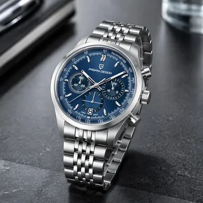 Pagani Design Chronograph Blue Dial Men's Watch
