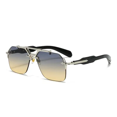 Crystal Edge Metal Sunglass