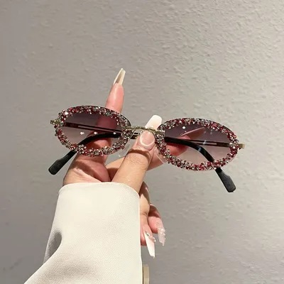 Crystal Oval Sunglass