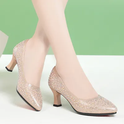 Sequin Beaded Pump Shoes