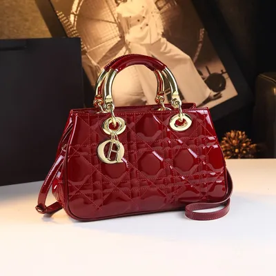 Glossy Patent Leather Princess Diana Bag 