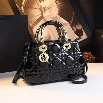 Glossy Patent Leather Princess Diana Bag 
