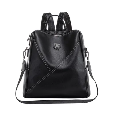 Solid Color Stitching Women's Backpack 