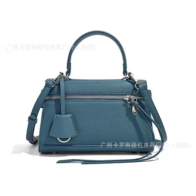 High-End Pebbled Pattern Small Square Bag