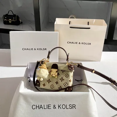 Retro-style niche embroidered box bags 