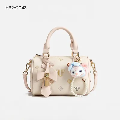 Embroidered Boston Mini Handbag