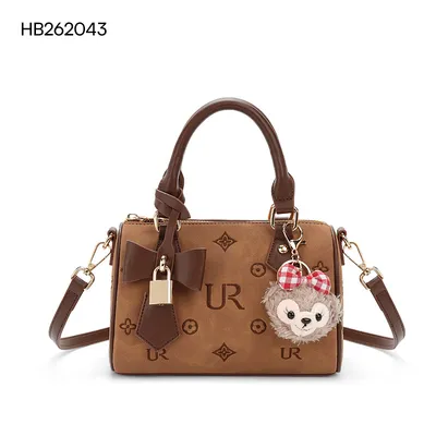 Embroidered Boston Mini Handbag