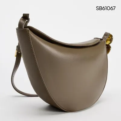 New stone decoration asymmetric shoulder bag